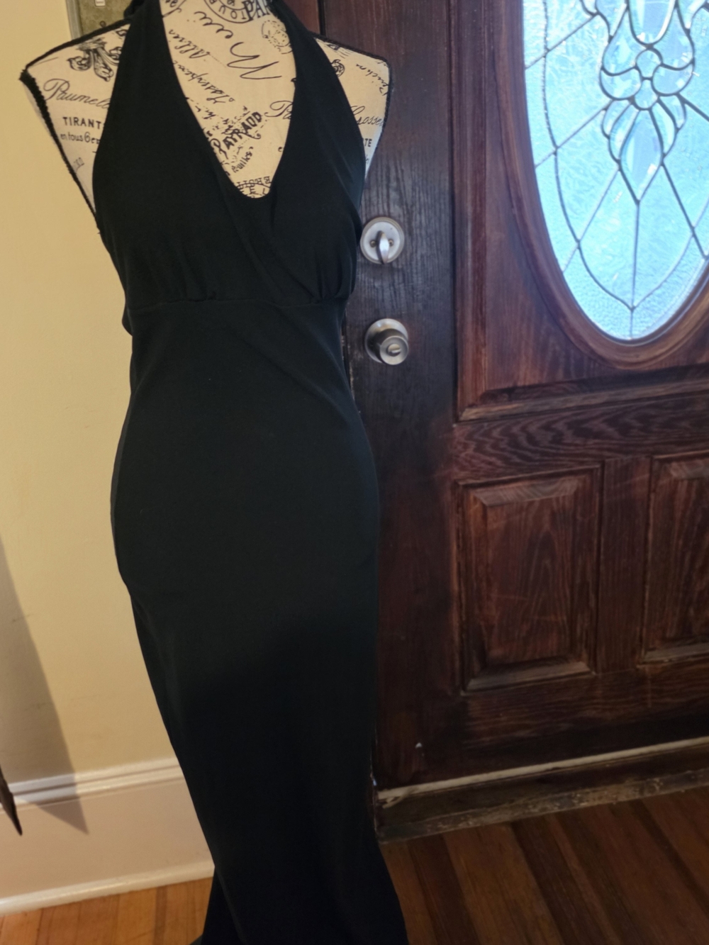 Black Halter Evening Dress - Classic Sleek Silhouette